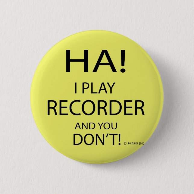 Badge Rond 5 Cm Enregistreur Ha (Devant)