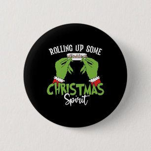 Badge Rond 5 Cm Enrouler un peu d'esprit de Noël Arbre de Noël Ca