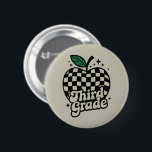 Badge Rond 5 Cm Enseignant 3e année Retour à l'école<br><div class="desc">Enseignant 3e année Retour à l'école</div>