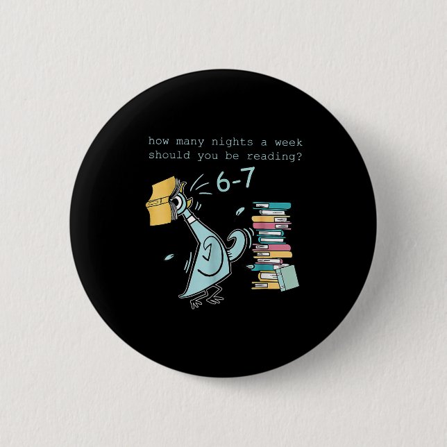 Badge Rond 5 Cm Enseignant 6-7 Combien de Soirs Par Semaine Devrie (Devant)