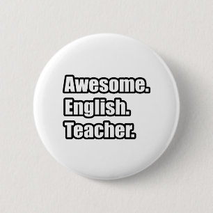 Badge Rond 5 Cm Enseignant anglais génial