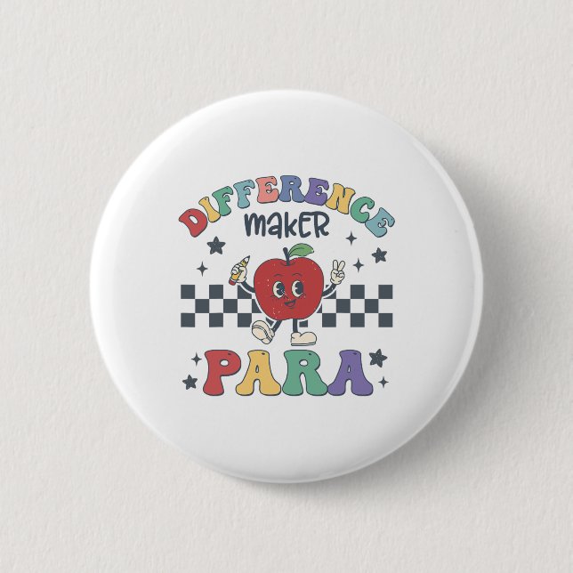 Badge Rond 5 Cm Enseignant auxiliaire Différence Maker Paraenseign (Devant)