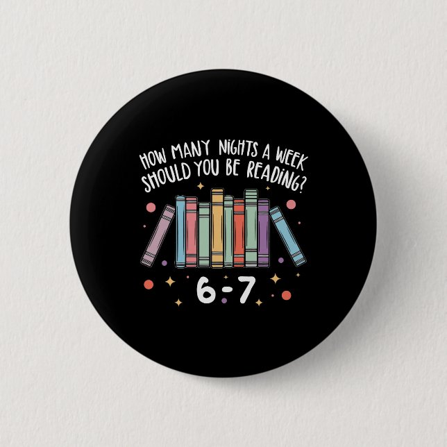 Badge Rond 5 Cm Enseignant Combien de nuits par semaine devriez-vo (Devant)