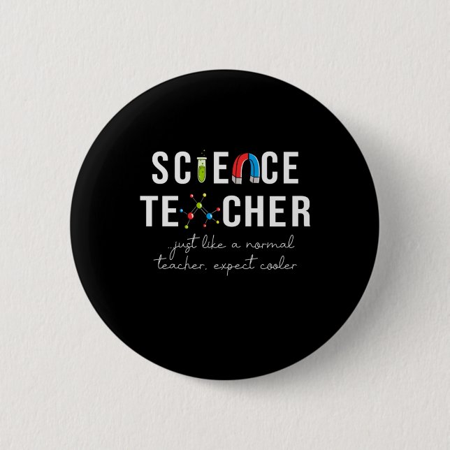Badge Rond 5 Cm Enseignant de la science de don (Devant)