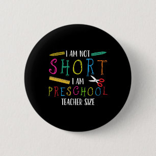 Badge Rond 5 Cm Enseignant de maternelle Professeur pré-K 