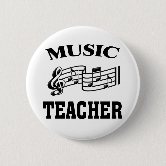 BADGE ROND 5 CM ENSEIGNANT DE MUSIQUE (Devant)