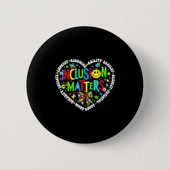 Badge Rond 5 Cm Enseignant d'éducation spéciale inclusion autisme (Devant)