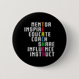 Badge Rond 5 Cm Enseignant Éducateur Inspirant Thé préféré de l'éc