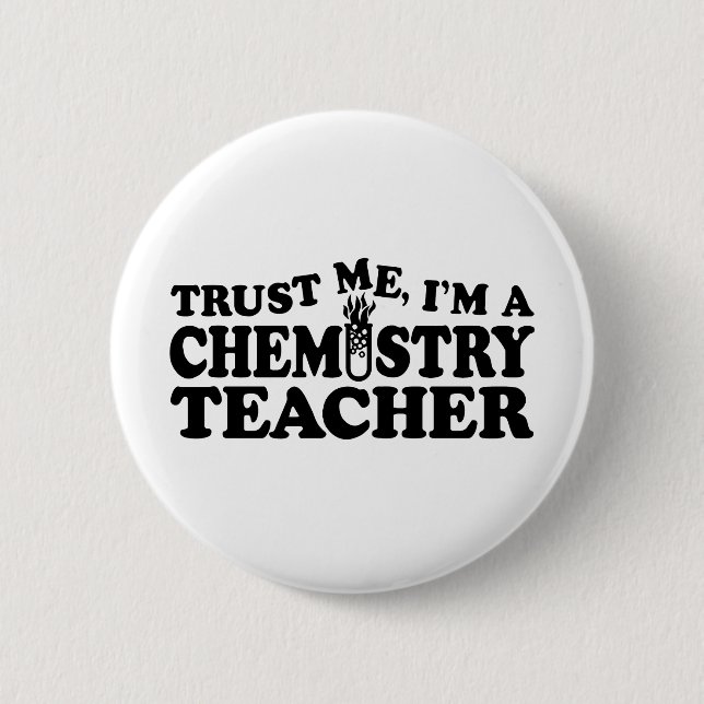Badge Rond 5 Cm Enseignant en chimie (Devant)
