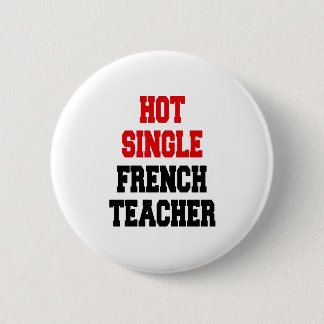 Badge Rond 5 Cm Enseignant français simple chaud