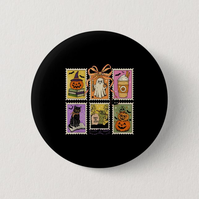 Badge Rond 5 Cm Enseignant Halloween Shirt Soky Ghost Lecture Hall (Devant)