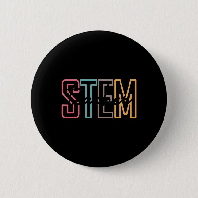 Badge Rond 5 Cm Enseignant Stem Science Technicien Enseignant Reto (Devant)