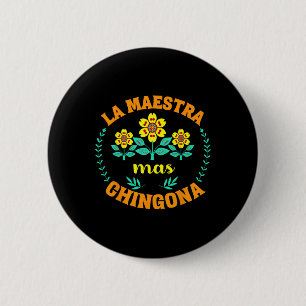 Badge Rond 5 Cm Enseignante Bilingue Rentrée Scolaire Professeur d