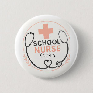 Badge Rond 5 Cm Enseigne personnalisée de bureau d'infirmière scol