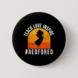 Badge Rond 5 Cm Enseigner Amour Inspirer Retour à l'école New Jers