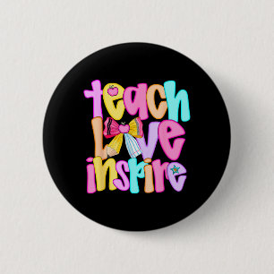 Badge Rond 5 Cm Enseigner l'amour Insre Préparatoire Enseignant de