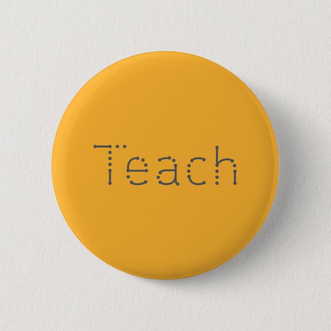 Badge Rond 5 Cm Enseignez le bouton (Devant)