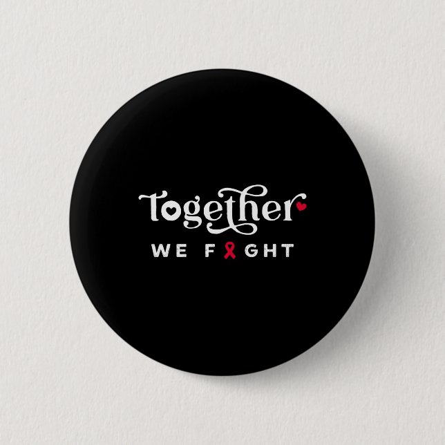 Badge Rond 5 Cm Ensemble, nous combattons le comité de sensibilisa (Devant)