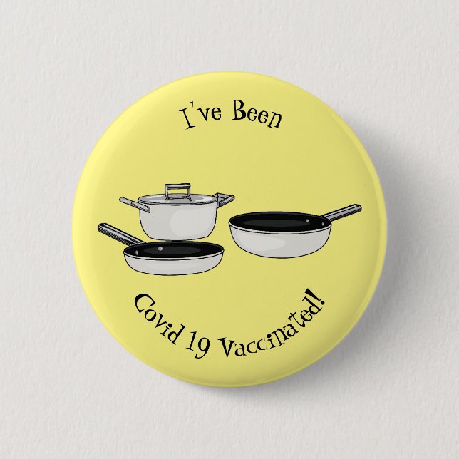 Badge Rond 5 Cm Ensembles d'ustensiles de cuisine illustration de  (Devant)