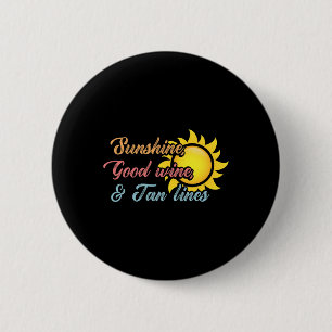 Badge Rond 5 Cm Ensoleillement des vacances d'été