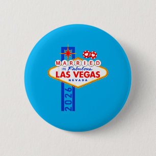 Badge Rond 5 Cm Enterrement de vie de garçon à Vegas Marié à Vegas