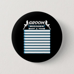 Badge Rond 5 Cm Enterrement de vie de garçon avec liste de contrôl
