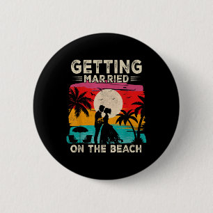Badge Rond 5 Cm Enterrement de vie de garçon Mariage sur la plage 
