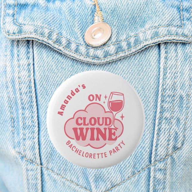 Badge Rond 5 Cm Enterrement de vie de jeune fille sur vin cloud ma (Créateur téléchargé)