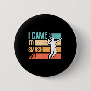 Badge Rond 5 Cm Enthousiaste de volant de badminton Entraîneur de