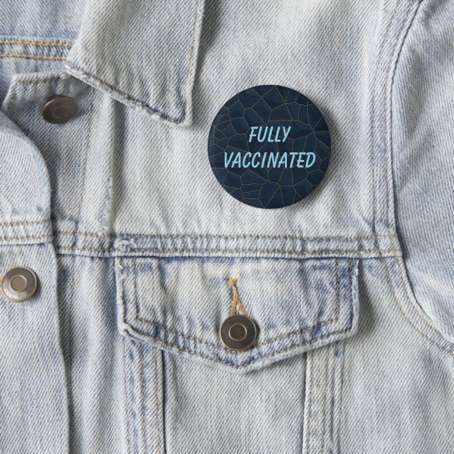Badge Rond 5 Cm Entièrement Vacciné (En situation)