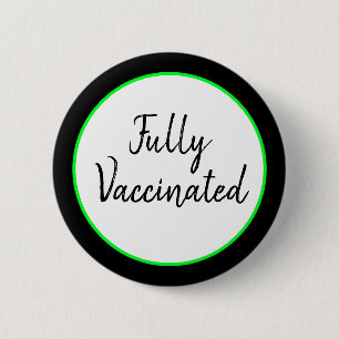 Badge Rond 5 Cm Entièrement Vacciné contre le Covid-19 Bouton