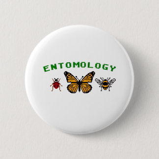 Badge Rond 5 Cm entomologie à 8 bits