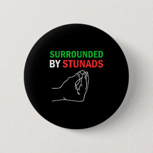 Badge Rond 5 Cm Entouré de crétins drôles dictons italiens