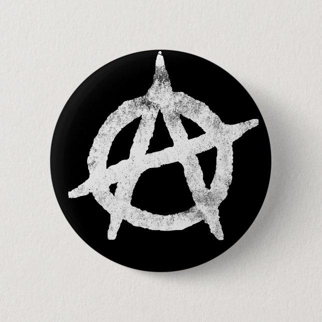 Badge Rond 5 Cm "entourez" un symbole d'anarchie (Devant)