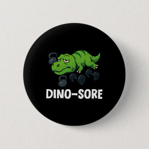 Badge Rond 5 Cm Entraînement amusant de gym au T-rex de dinosaure 