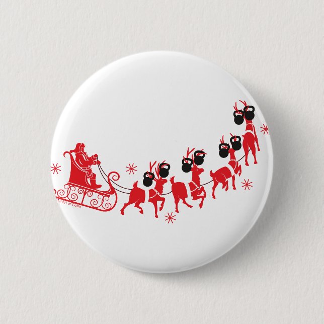 Badge Rond 5 Cm Entraînement des rennes (Devant)