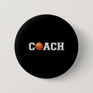 Badge Rond 5 Cm Entraîneur De Basketball Coach De Sport Personnel