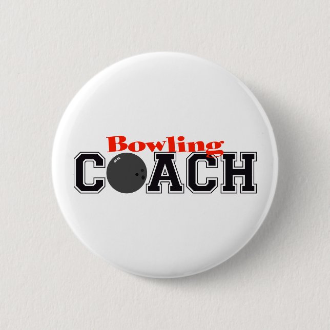 Badge Rond 5 Cm Entraîneur de bowling (Devant)