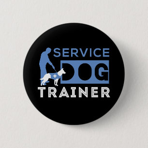 Badge Rond 5 Cm Entraîneur de chiens de service