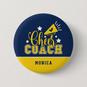 Badge Rond 5 Cm Entraîneur de corvée personnalisé Royal Blue &