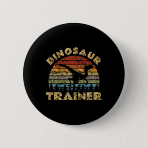 Badge Rond 5 Cm Entraîneur de dinosaure vintage Costume d'Hallowee