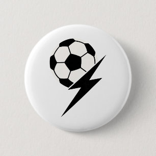 Badge Rond 5 Cm Entraîneur de football Lightning Bolt, instructeur
