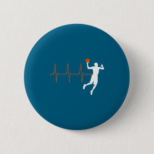 Badge Rond 5 Cm Entraîneur de joueur de basket-ball masculin batte