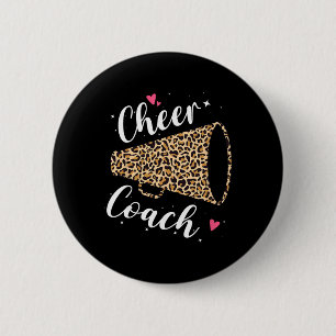 Badge Rond 5 Cm Entraîneur de pom-pom girls léopard appréciation d