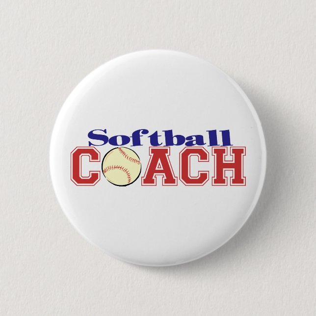 Badge Rond 5 Cm Entraîneur du base-ball (Devant)