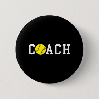 Badge Rond 5 Cm Entraîneur Fast-pitch Softball Impression d'idée c