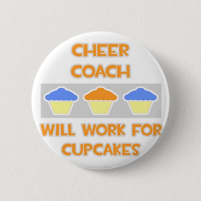 Badge Rond 5 Cm Entraîneur... Fonctionnera Pour Les Cupcakes (Devant)