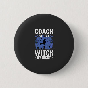 Badge Rond 5 Cm Entraîneur Halloween le jour Sorcière la nuit Desi