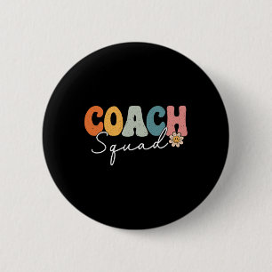 Badge Rond 5 Cm Entraîneur Squa Retour À L'École Amusant Entraîneu