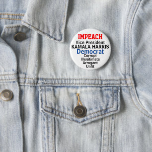 Badge Rond 5 Cm Entraver le VP démocrate Harris